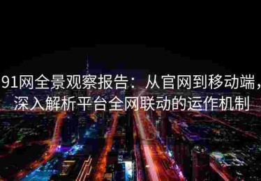 91网全景观察报告：从官网到移动端，深入解析平台全网联动的运作机制