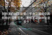 剖析黑料网正能量：平台正面与负面影响的深度思考，黑料正能量网址是多少