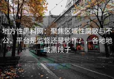 地方性黑料网：聚焦区域性腐败与不公，平台是监督还是炒作？，各地地域黑段子